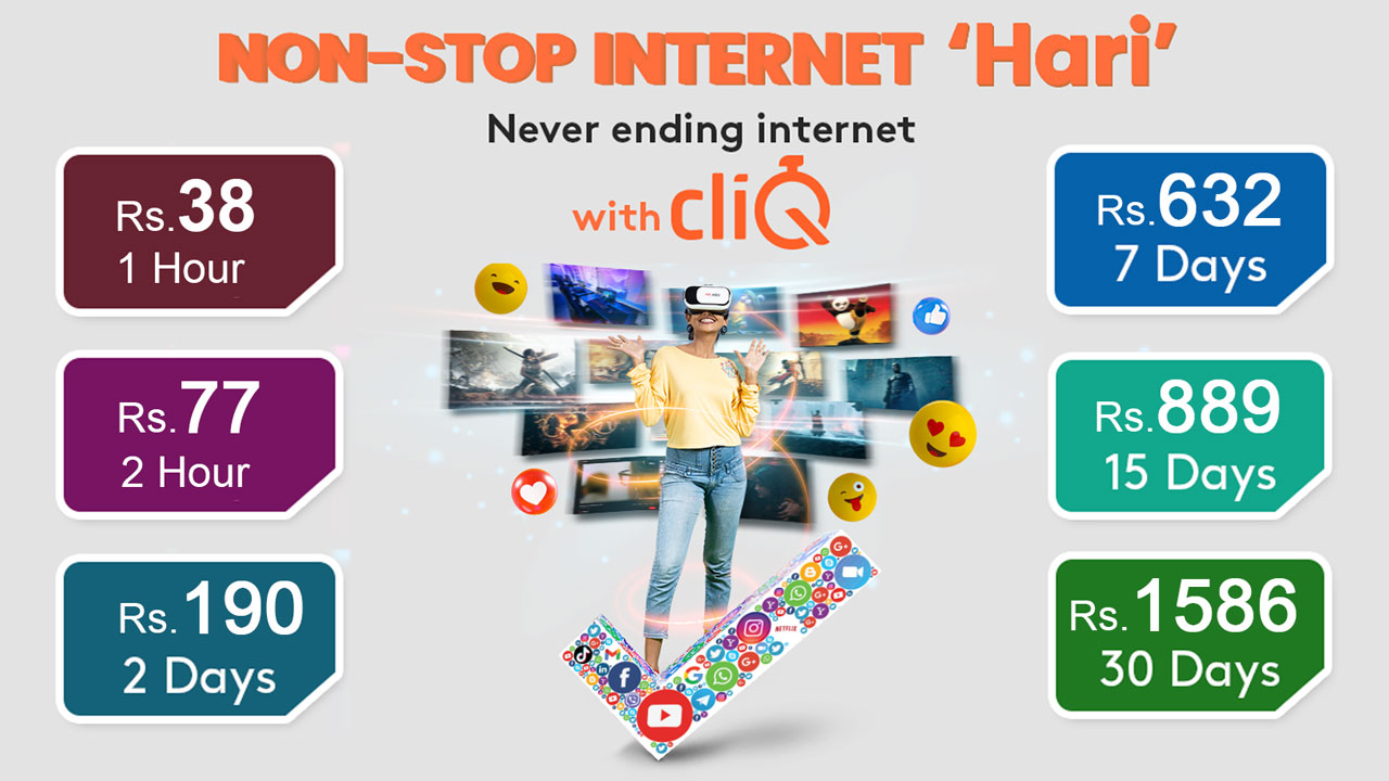 Hutch Nonstop with cliQ Packages Sri Lanka